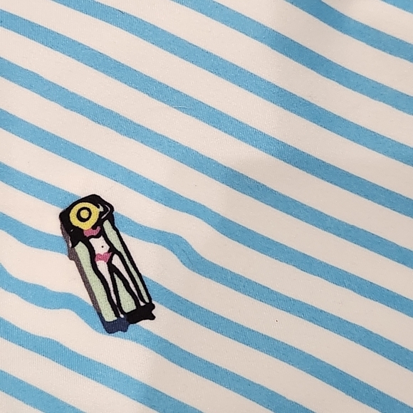 Boardies Men’s Swim Shorts Trunks Striped Blue White Size Medium - Picture 9 of 16